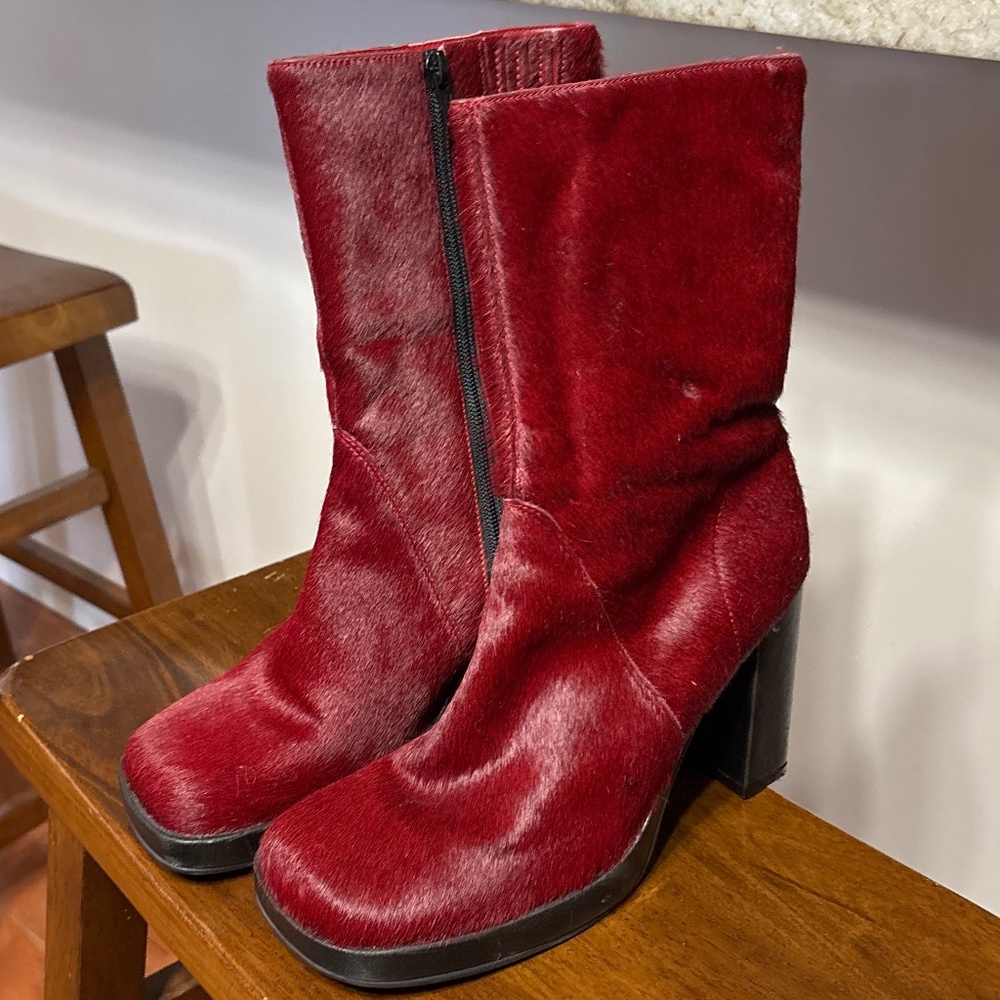 70s Genuine Horse Hair Boots